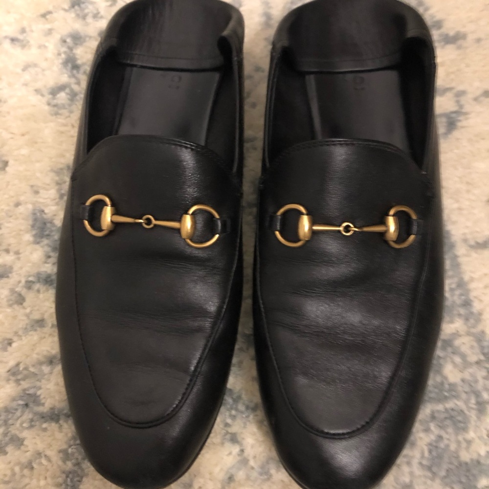 Gucci Britton Leather Horsebit Loafers